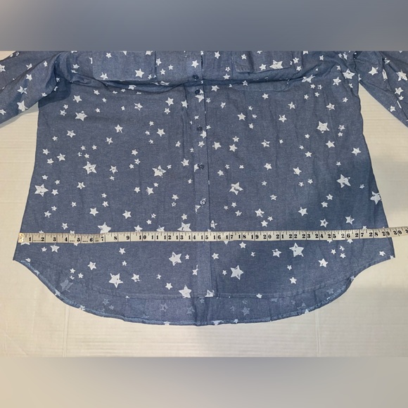Blue Button Down Shirt with Stars - Picture 10 of 15